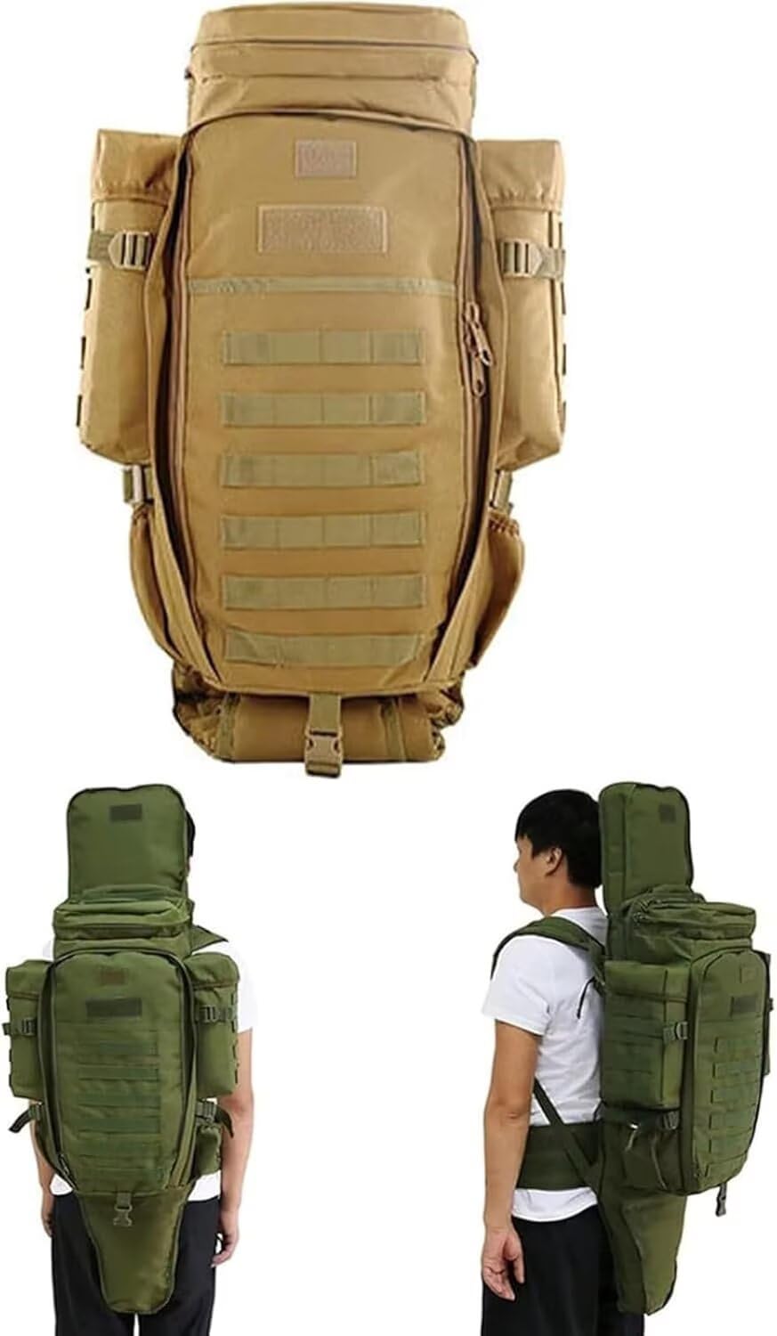 Genérico Estuche para Rifle táctico para Arma, Suave Acolchado con Cerradura carabina Bolsa para caña de Pescar Mochila para Pistola y Escopeta de Airsoft con Correa para el Hombro