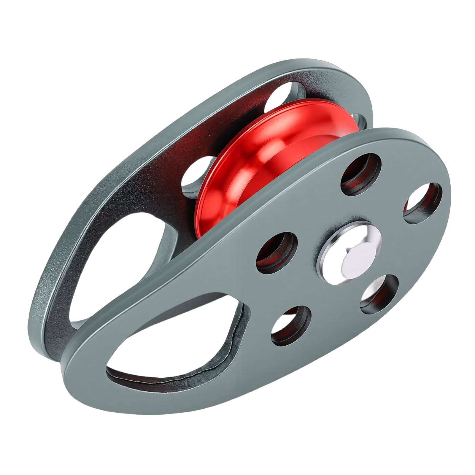 LICAEVEY Fixed Plate Bearing Pulley, Mg Aluminum Alloy Pulley for Hitch Tending Climbing Rigging, Heavy Duty Hauling Upward 22KN, Dual 11KN Downward Capacity for Rescue Systems