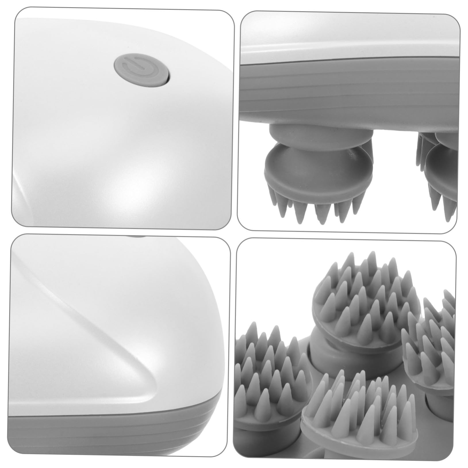 BESTYASH 2 Juegos Masajeador Cabeza Eléctrico Ergonómico Multifuncional con Masaje de Amasar y Diseño Seguro para Cabelludo para Aliviar Estrés y Uso Manos Piernas y Mascotas
