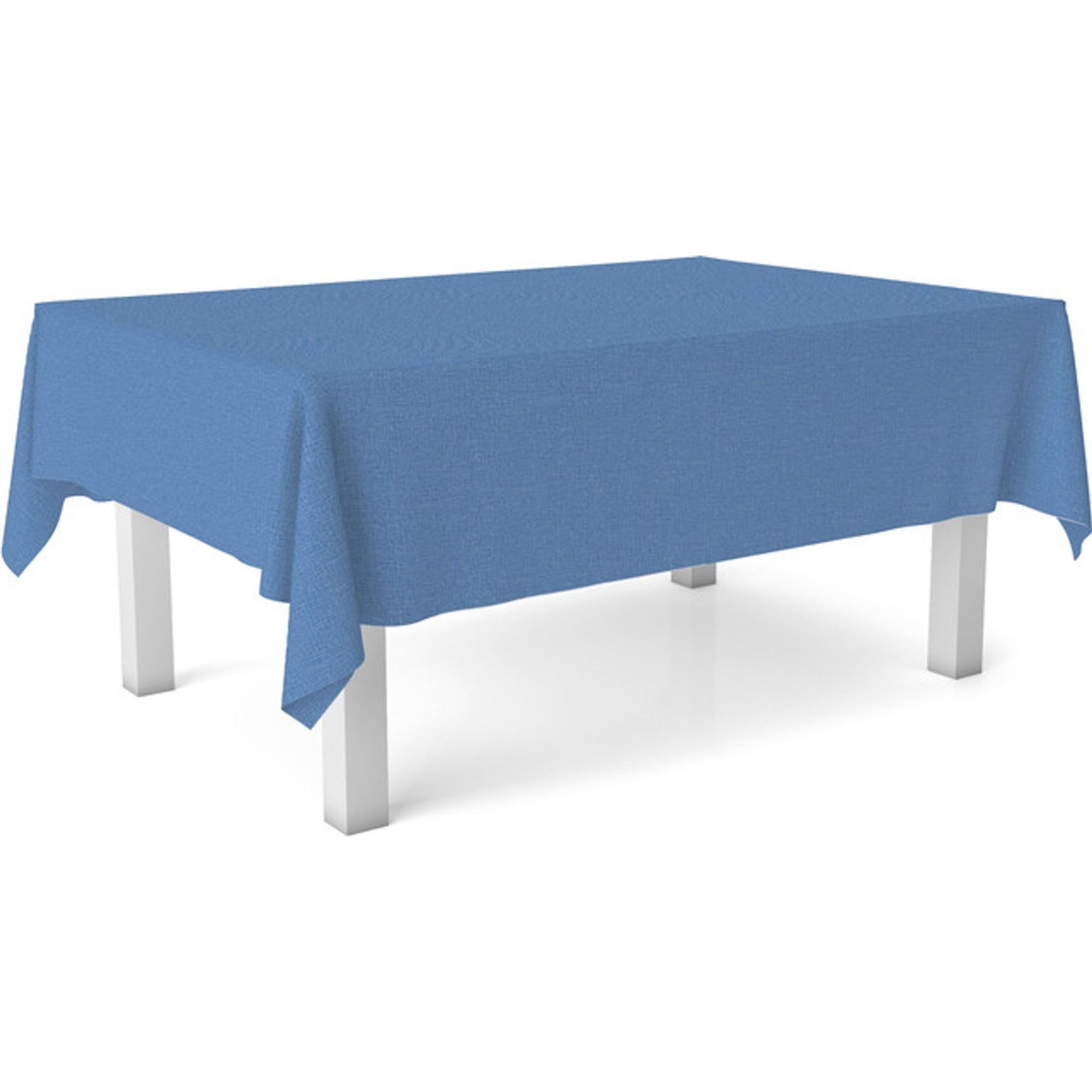 ECOMMERC3 | Oilcloth Tablecloth Size 140 Round Stain Repellent – Blue Oilcloth Tablecloth 100% Made in Spain Do Not Bleed Liquids