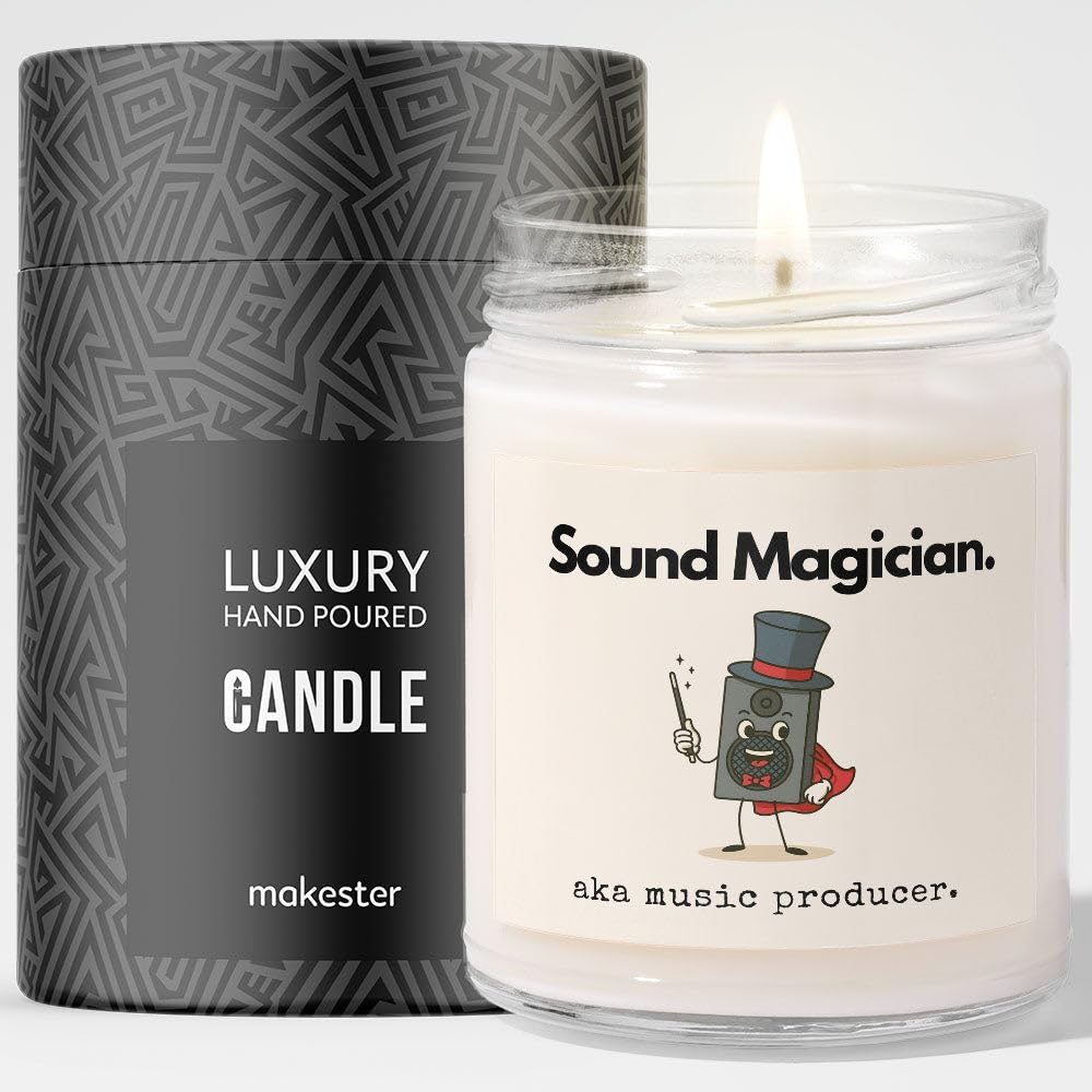 Music Producer Gift - Luxury Soy Wax Candle - Vanilla, Jasmine, Sugared Almond - Makester โ image 1