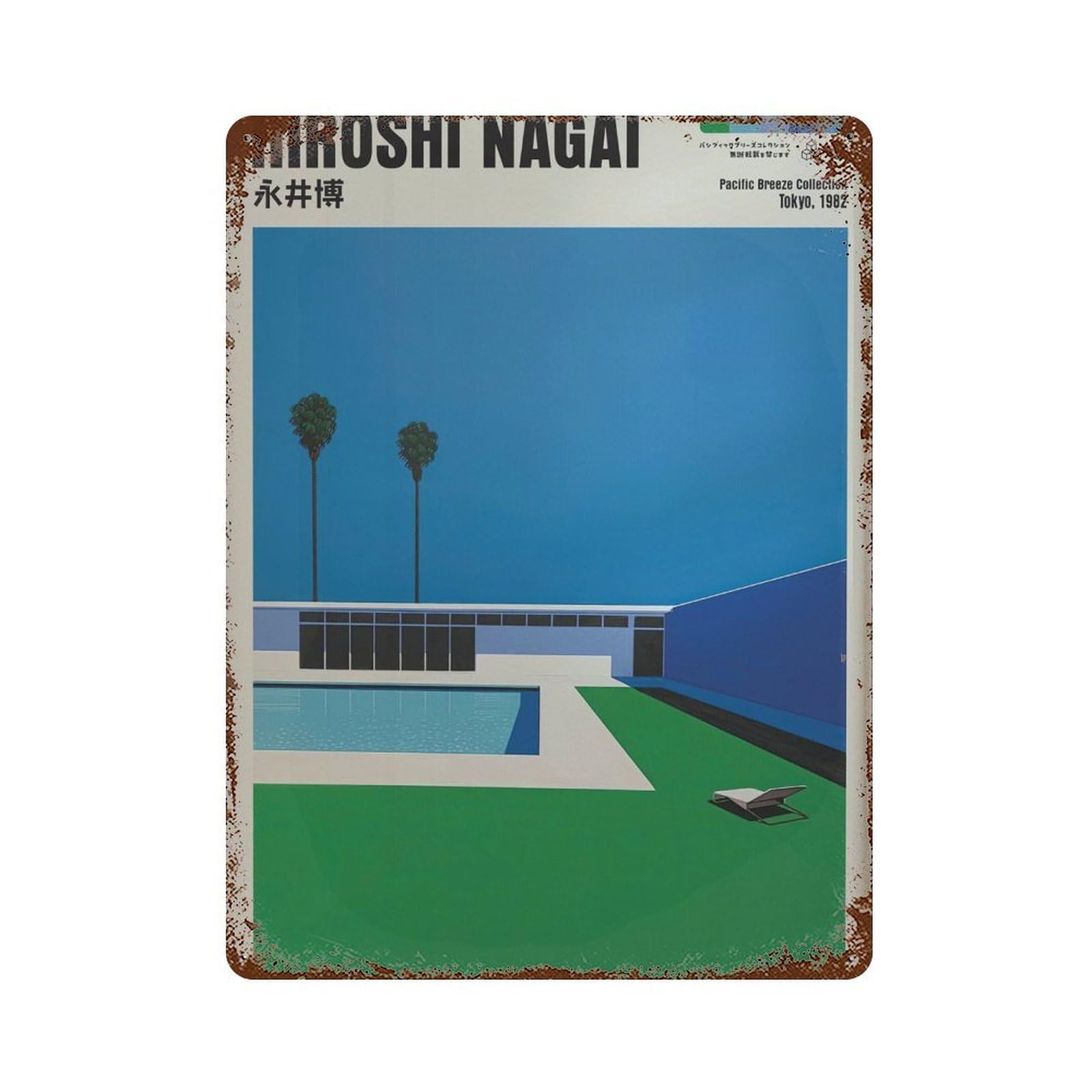 xiaoxiaoshen Hiroshi Nagai Japanese City Pop. Modern Home Decor Wall Decor Art Metal Tin Poster Modern Home Decor Art Home Bar Shop Decorations Vintage Sign 40x30cm