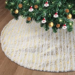 Lewondr Weihnachtsbaum Rock Gold Bronziermuster