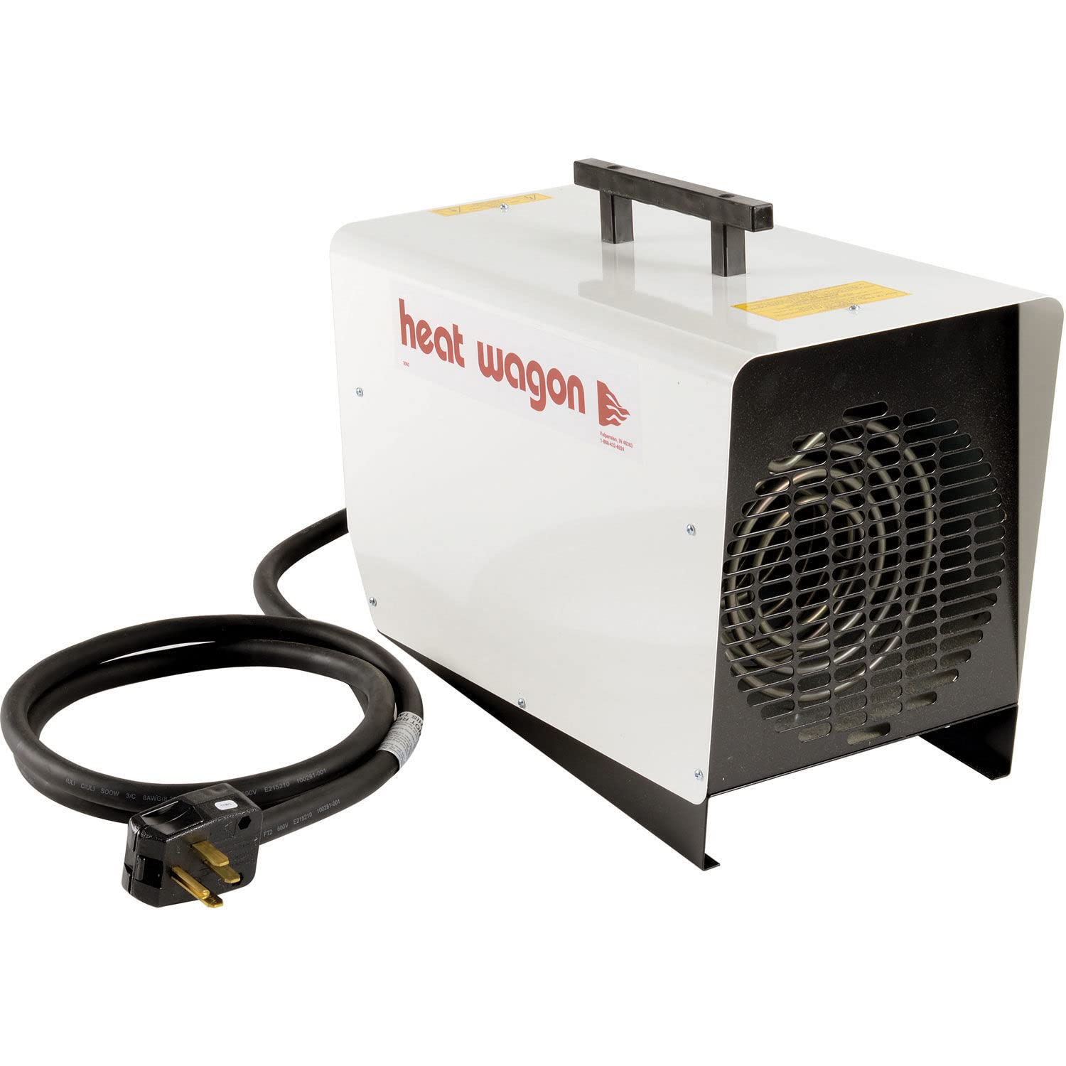 Electric Heater by Heat Wagon – 25"L x 18"W x 12"H, Steel, White, Model P900