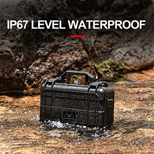 Image of Careflection Waterproof Hard Carrying Abs Double Layer Case-Can Hold Tablets,Landing Pad,Tablet Holder and Other DJI Accessories for DJI Mavic Air 2 / Air 2S (Abs), Black