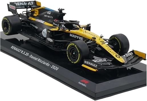 Miniature Display 124 Scale for Renault R.S.20 2020 F1 Car Die Cast Model Kit Collection Static Ornaments Simulation Collection