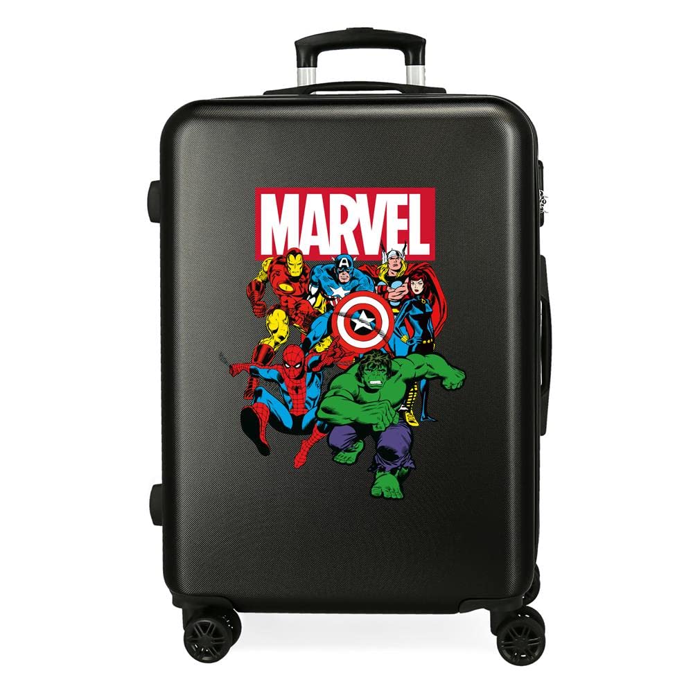 Marvel Avengers Sky Avengers Valigia media Nero 48x68x26 cms Rigida ABS Chiusura a combinazione numerica 70L 3,7Kgs 4 doppie ruote