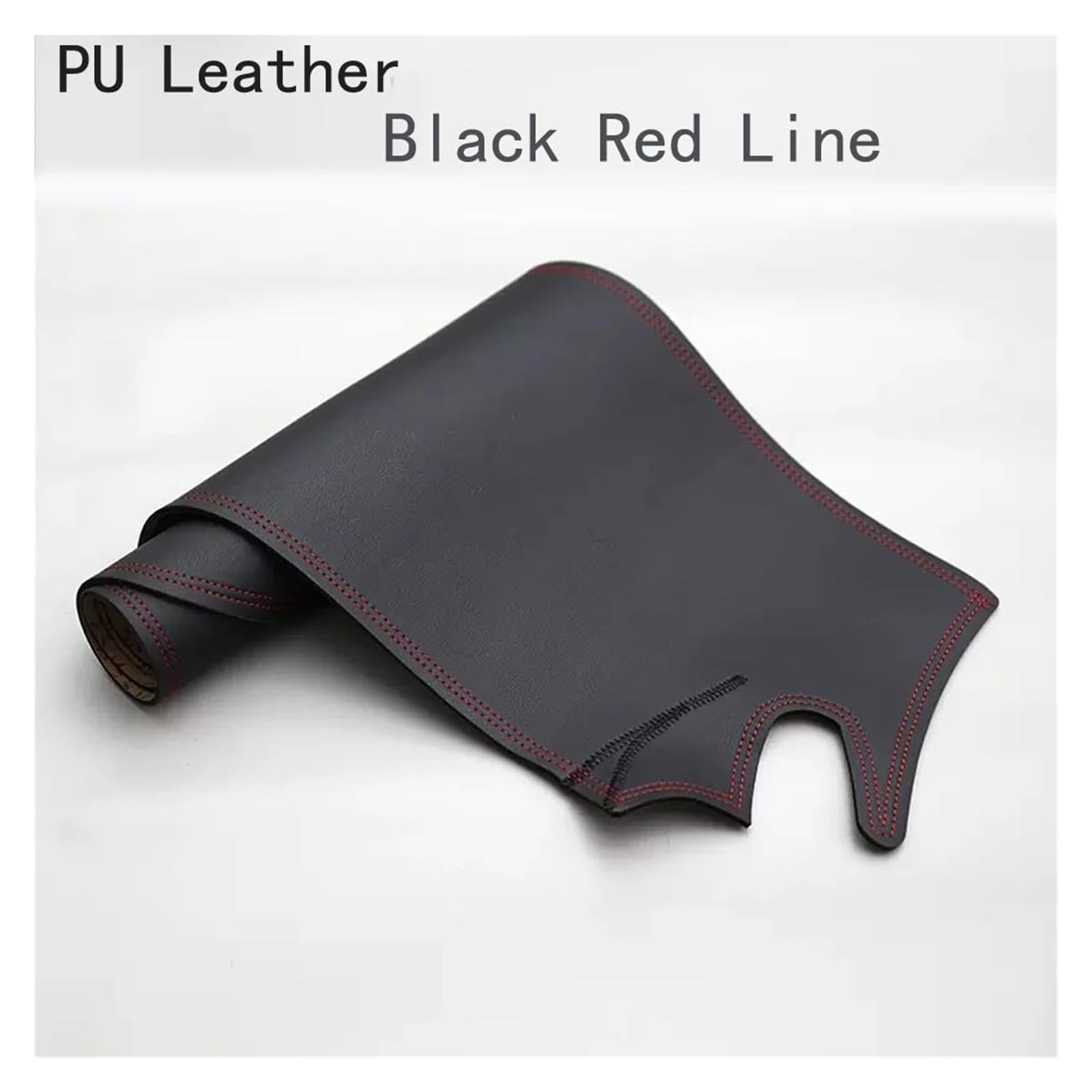Tapis Tableau Bord intérieur Voiture Tapis Tableau Bord Antidérapant en Cuir PU pour VW pour Golf 7 MK7 2013 2014-2019 Accessoire Voiture(Black Red LineLHD)