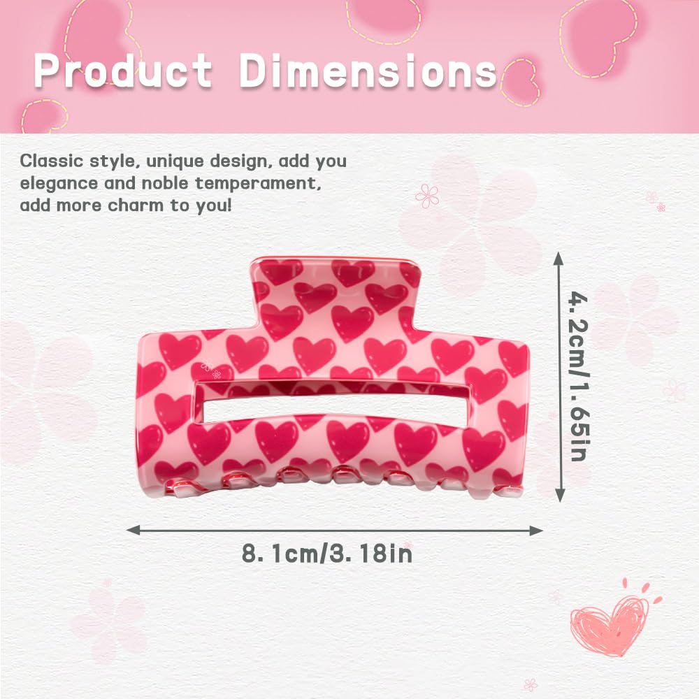 Amazon.com : AIUPUOC Valentine's Day Heart Hair Clips for Women
