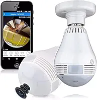 Lampada Camera espiã Ip Led Wifi Hd Panorâmica 360º