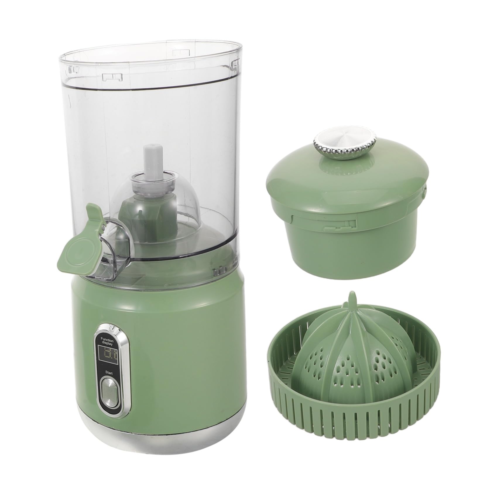 Exprimidor de Cítricos Eléctrico Portátil Verde de Plástico 600 Ml | Separación Automática de Pulpa, Tecnología de Prensado, Uso en Hogar y Viaje