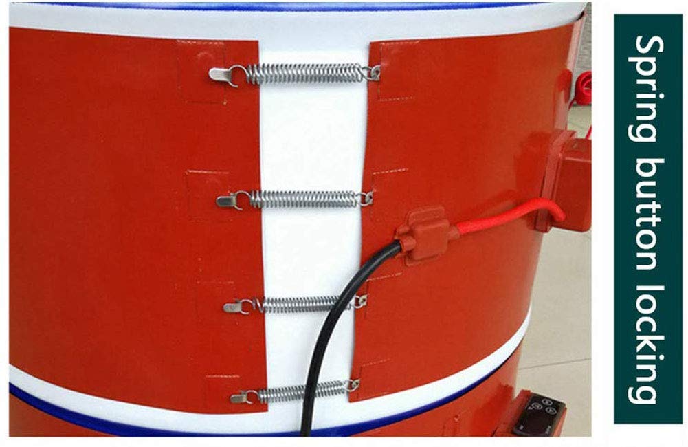 Silikonowy metalowy podgrzewacz do beczek olejowych, regulowany termostat podgrzewacza wiadra 53 galony/200 litrów Podgrzewacz taśmy bębnowej 240 V 1000 W lub element grzejny 2000 W