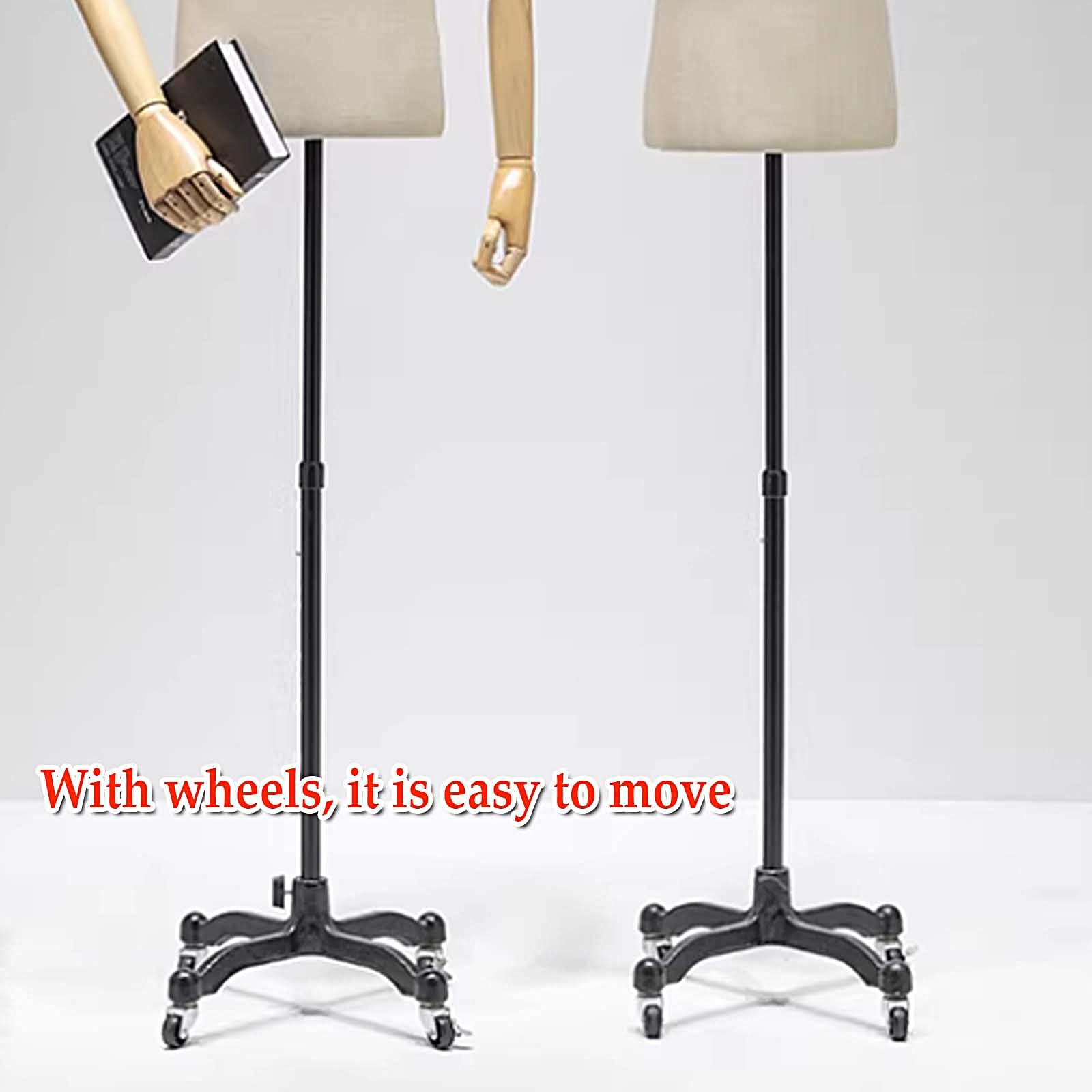 Maniqui Costura Ajustable Masculino con Ruedas Maniquí Costura Profesional Torso de Maniquí con Soporte para Tiendas de Ropa y Talleres de Costura(93x150-190cm)