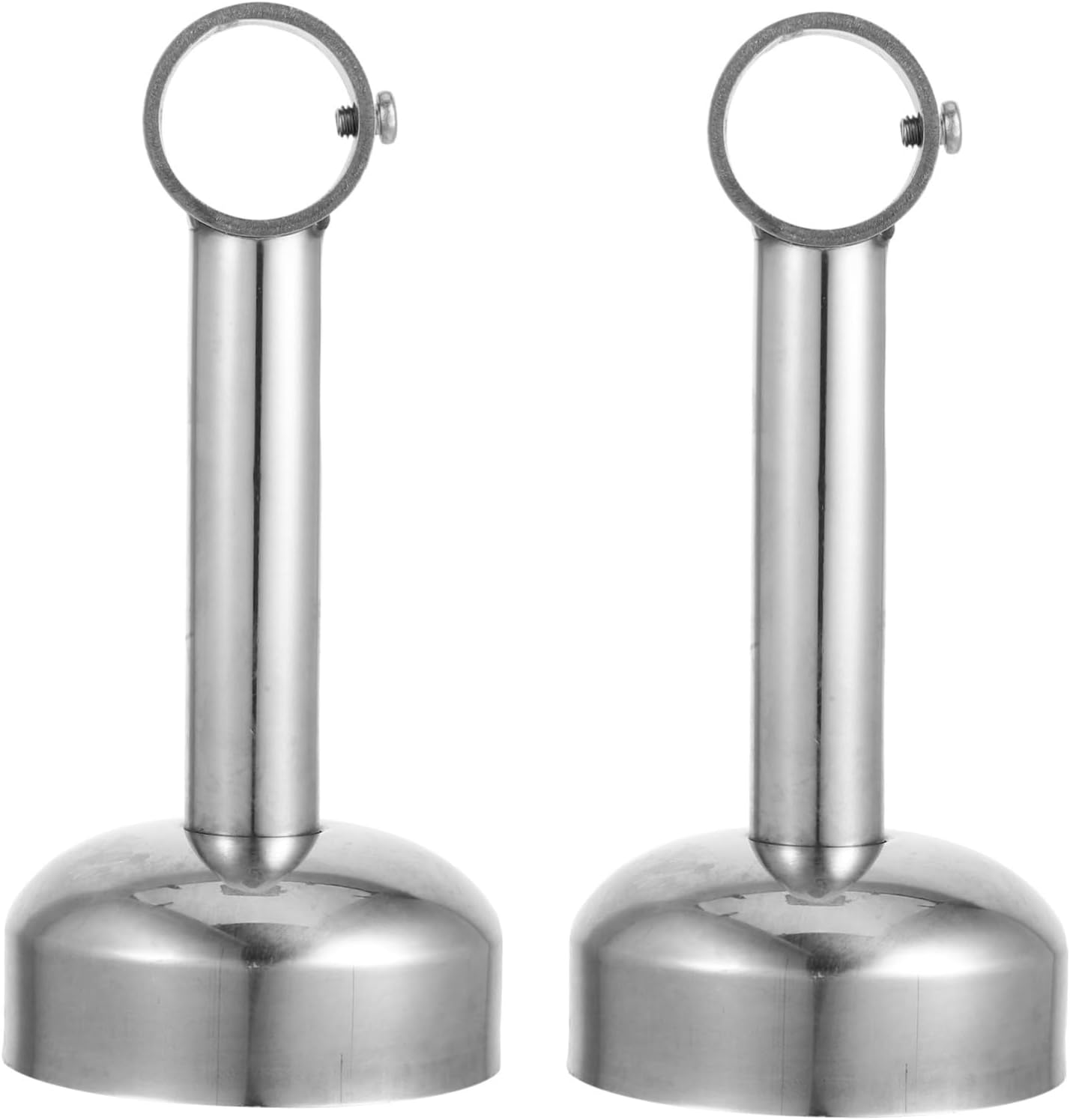 Tofficu 2pcs Sturdy Stainless Steel Clothes Drying Rod Brackets Closet Rod Bracket for Easy Hanging