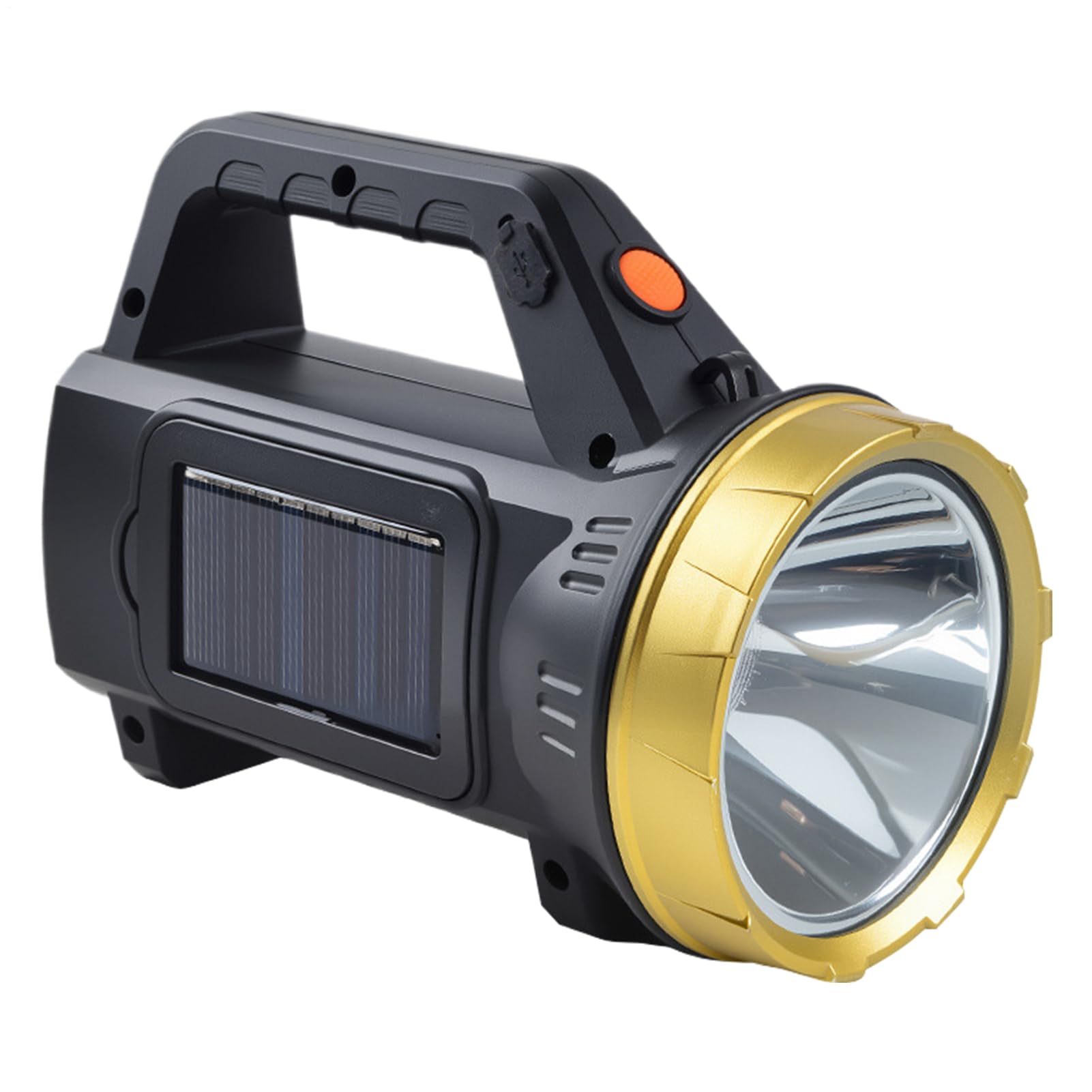 Torcia solare a LED, torcia ricaricabile a LED, luce luminosa, 3 modalità con luce solare, impermeabile energeticamente efficiente, torcia portatile con stile sopravvissuto, Home Ispezione per