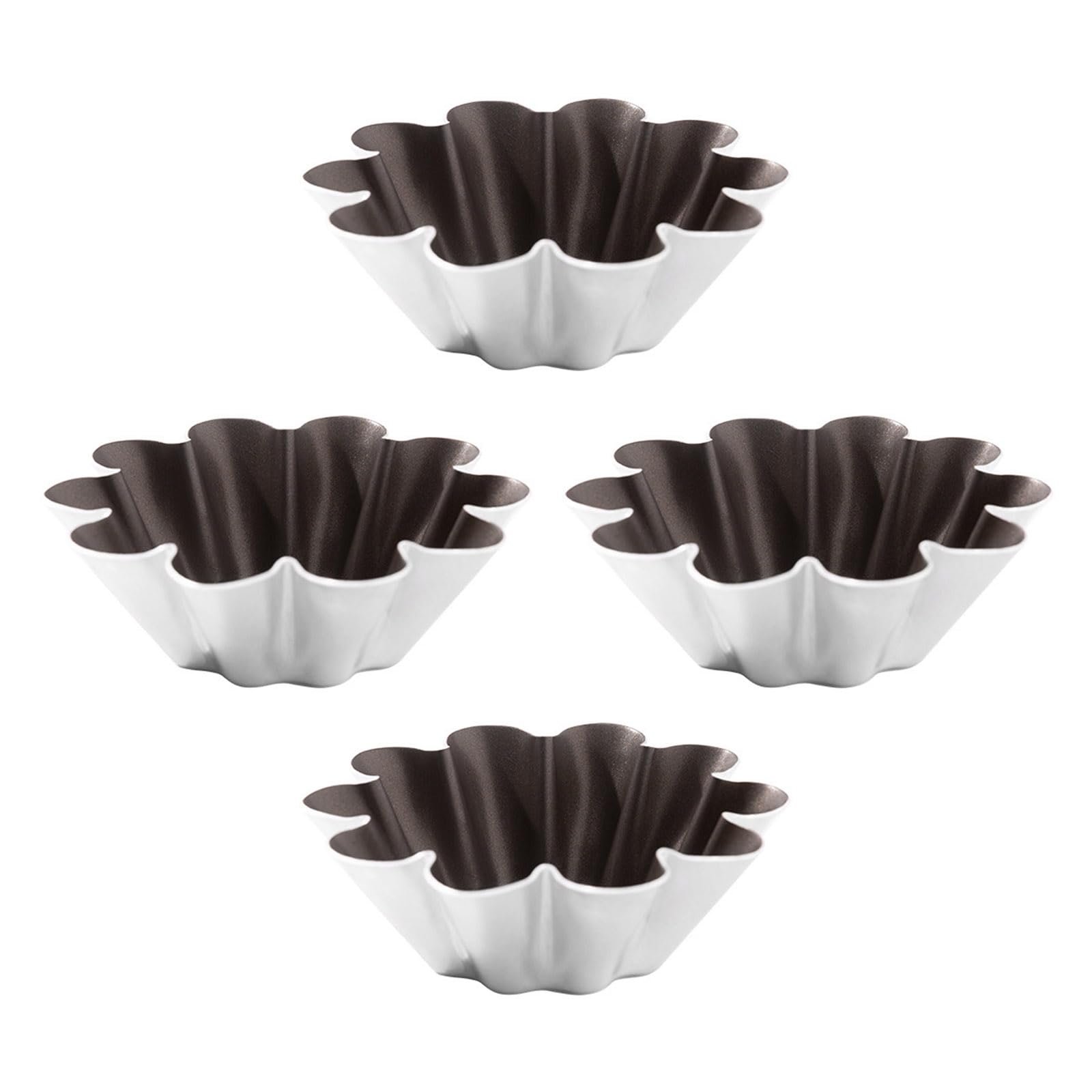 CUNZJIA 4Pcs Eggs Aluminium Small Pans Small Cupcake Cake Muffins Cookie Bakings Cups for Bakings