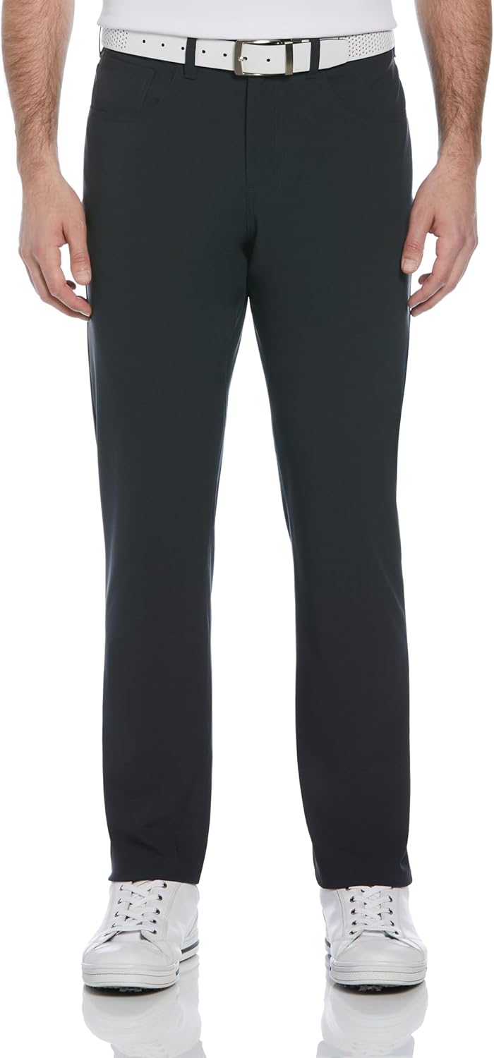 PGA Tour Mens 29"/30"/32" 5-Pocket Heather Golf Pants, 4-Way Stretch, Moisture-Wicking, Sun Protection, Lightweight