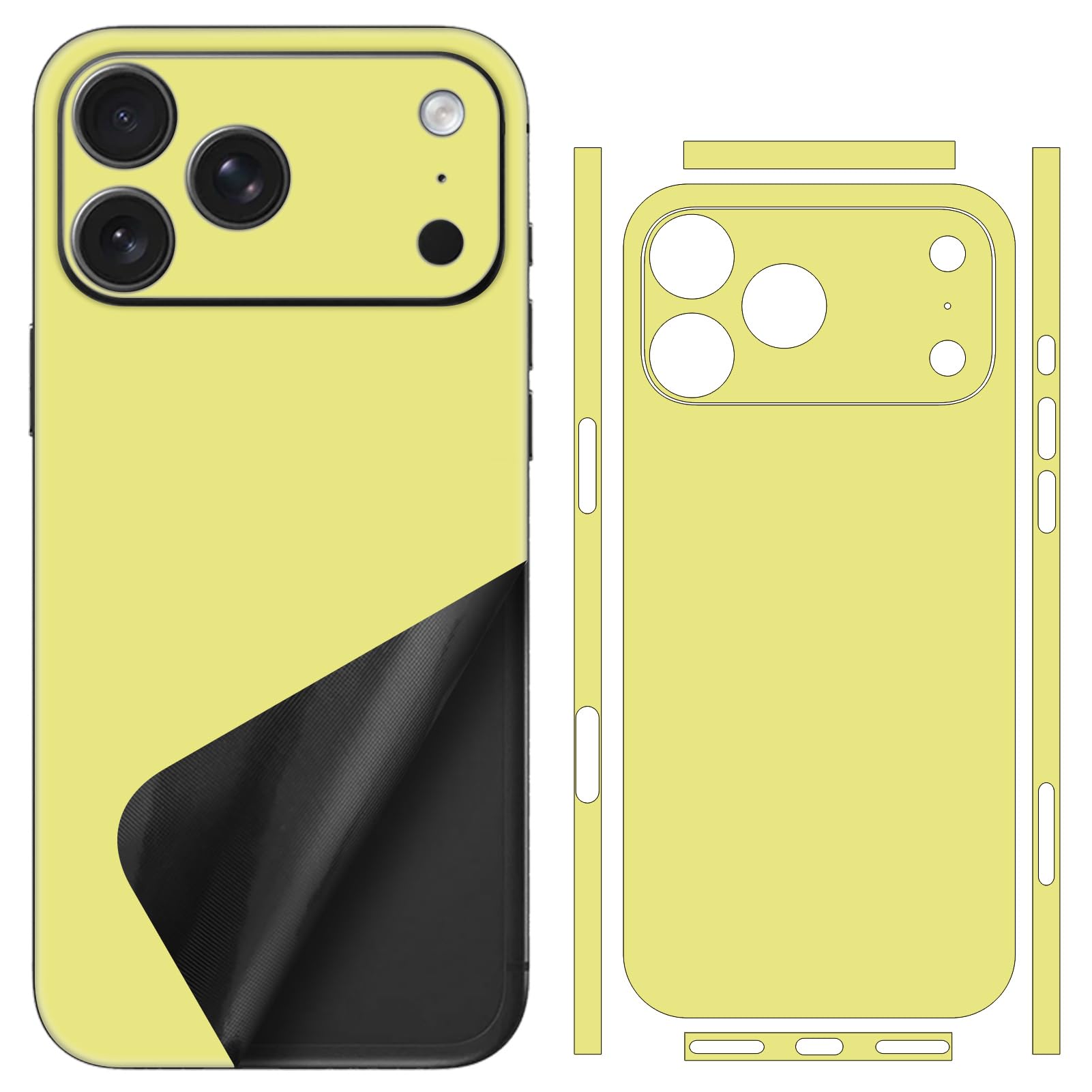 Protector de vinilo iPhone 17 Pro Max colorido trasero con adhesivo 3M de alta resistencia 7