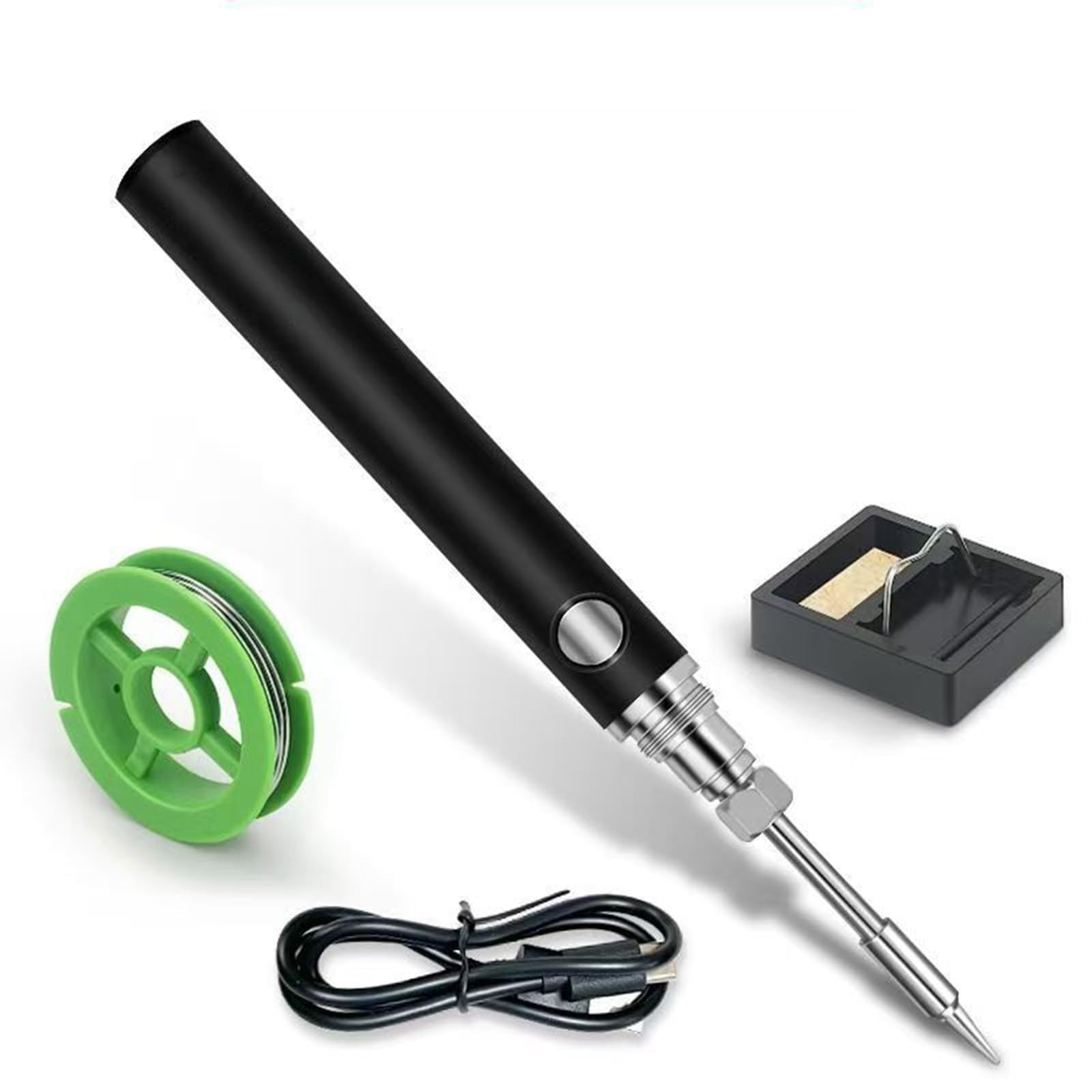 Set de Soldador USB Portátil, Kit de Soldadura con Temperatura Ajustable 330-450℃ y 3 Modos, Calentamiento Rápido para Reparación Electrónica, Cables, Circuitos y Proyectos de Bricolaje