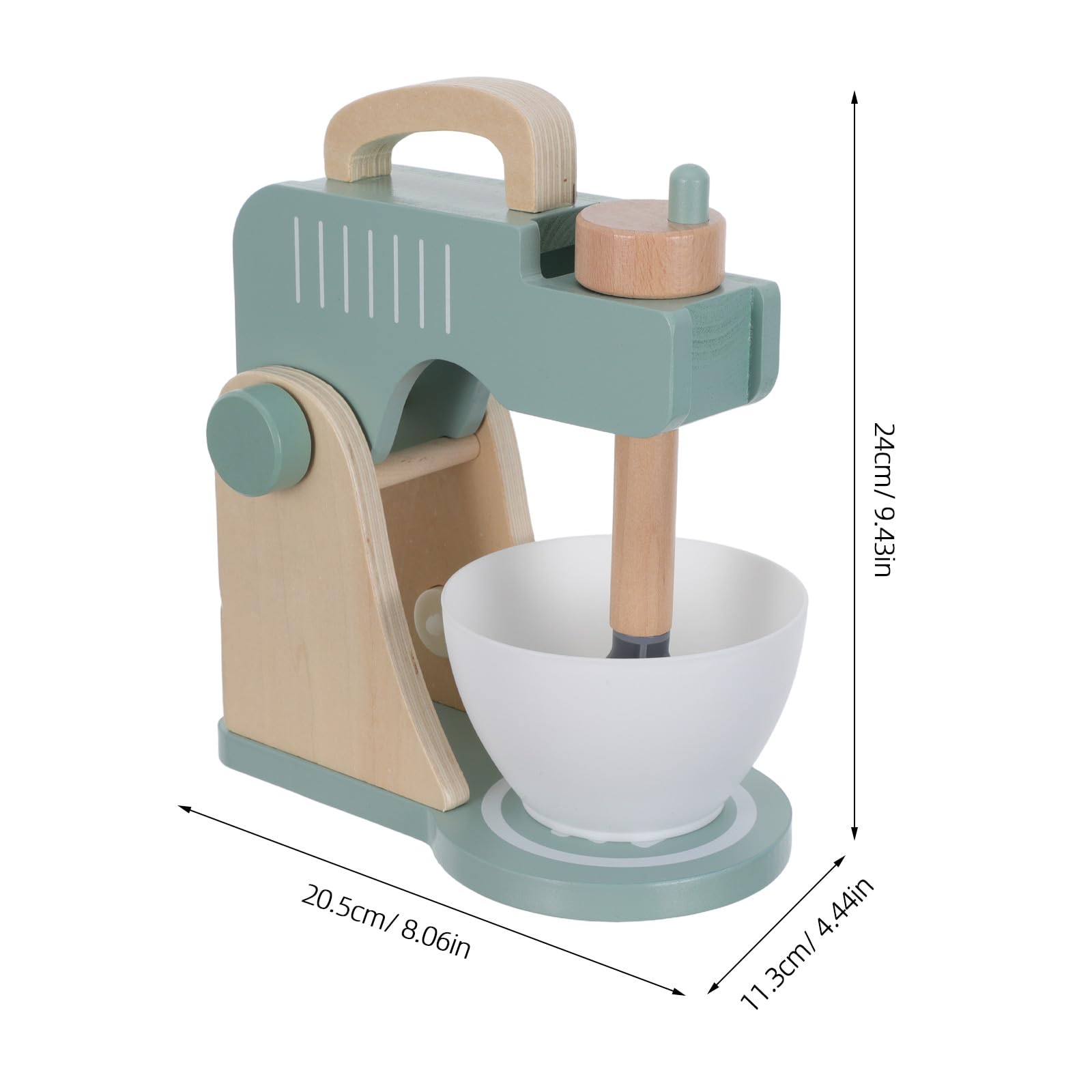 UPKOCH Set da Cucina Giocattolo in Legno Mixer Manuale a Manovella Sicuro e Accessori di Ruolo Creativo per Bambini da Immaginativo in Gruppo