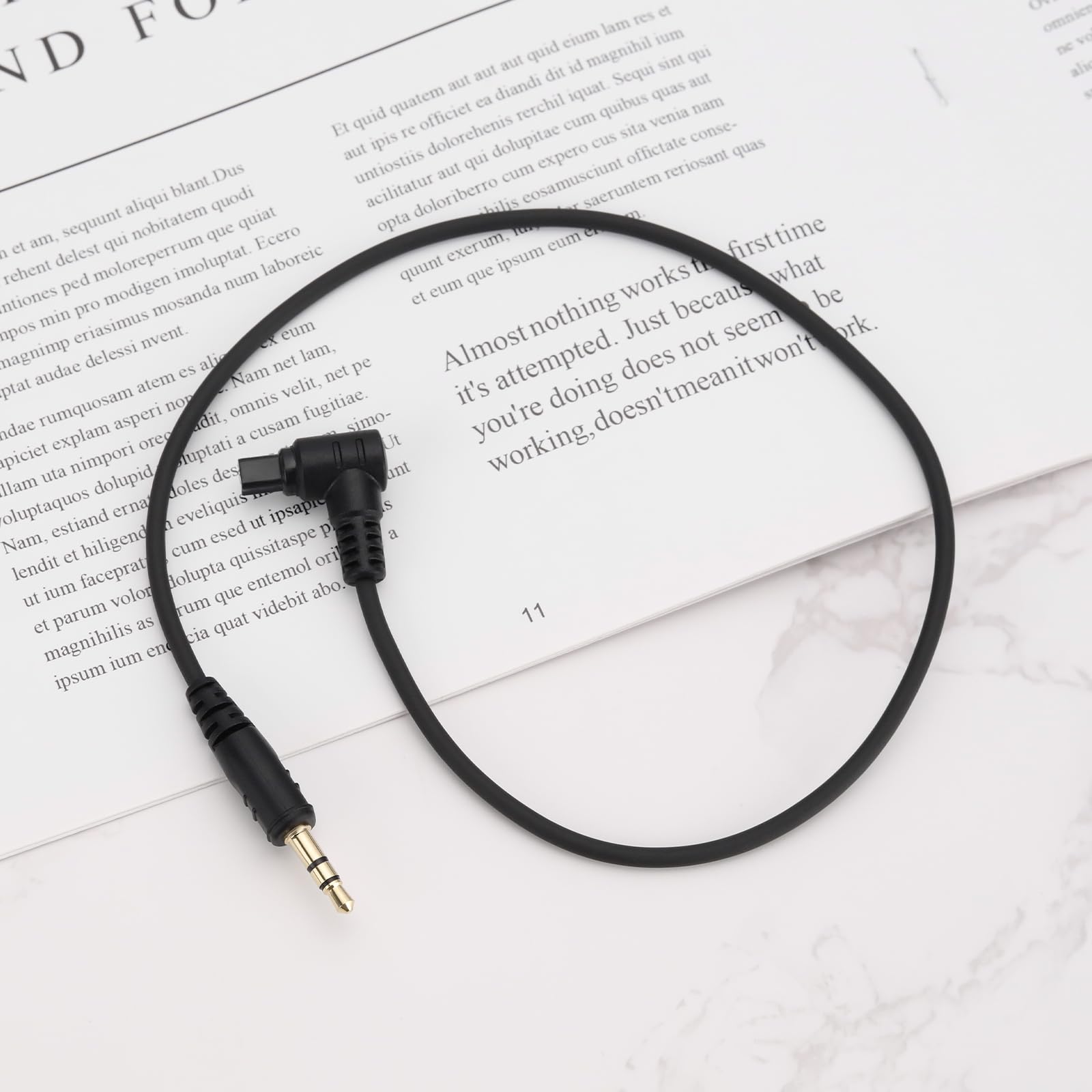 Câble Déclencheur Obturateur 3,5 Mm-N3 Pour Canon EOS R3, R5, R5 C - Longueur 34,8 Cm, Connexion TW283-N3 - Pour Prise à Distance Sans Secousses