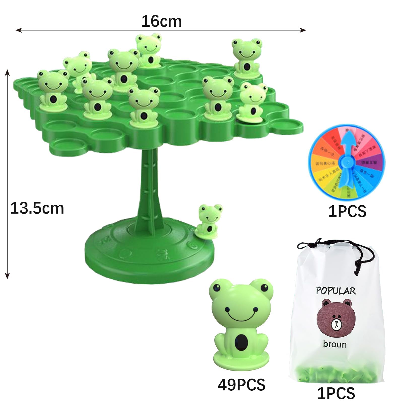 LISINGLINGO Frog Balanced Tree Toy Tetra Tower Balance Game Two Player Frog Balance Board Game, Stack Attack Game for Family Gathering Christmas Educational Desktop Toys - Image 2