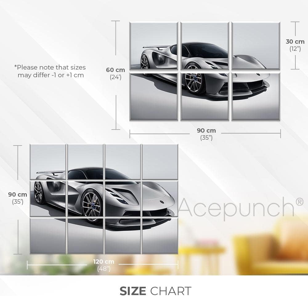 6 Pcs Decorative DIY Felt Wall Art Acoustic Panel Display Sound Reducing Barrier & Noise Reduction for Recording in Studio Room & Home Strong Adhesive Car Design B 23.6 x 35.4 in AP1227