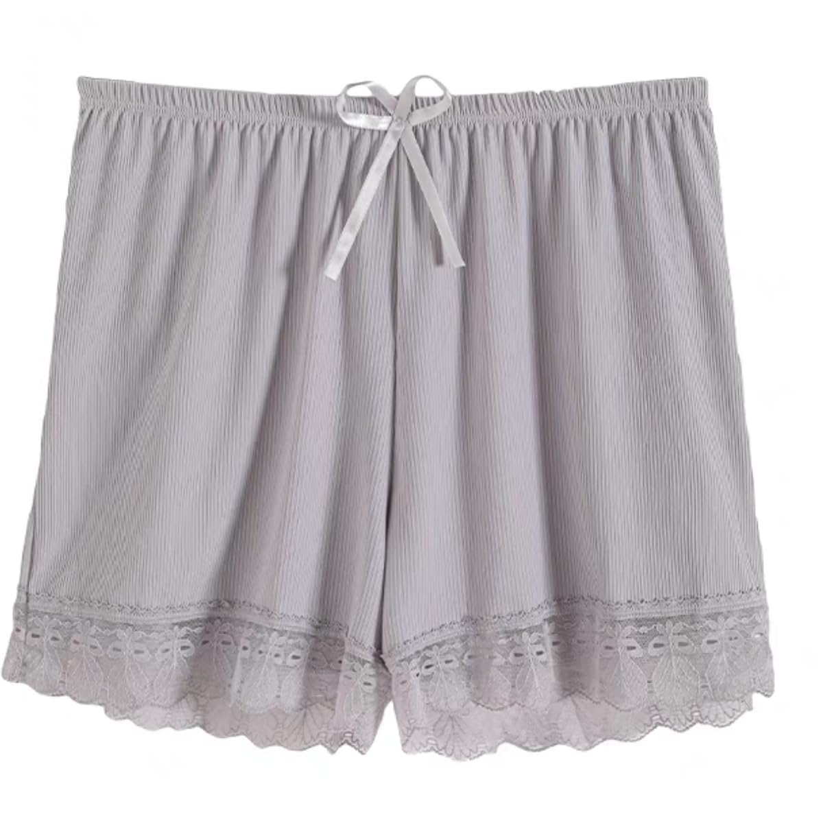 Women Shorts Lace Patchwork Thin Relaxed Fit Stretchy Safety Shorts Pants Elastic Ultra-Thin Skirt Shorts Made of Ice Silk for Girls,Anti-Light Safety Trousers-image-37