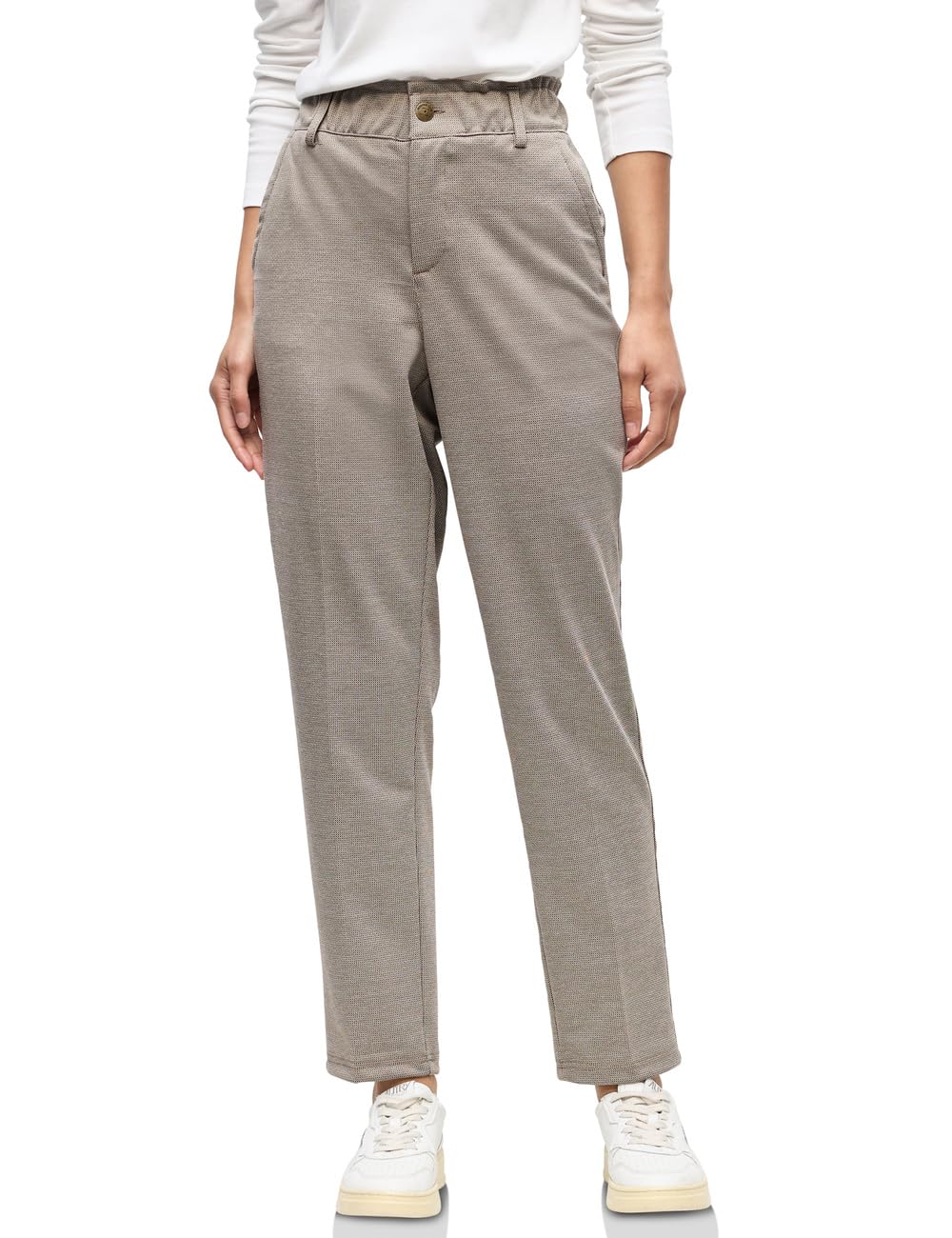 Street One Damen Paperbag Jacquard Hose 3716974