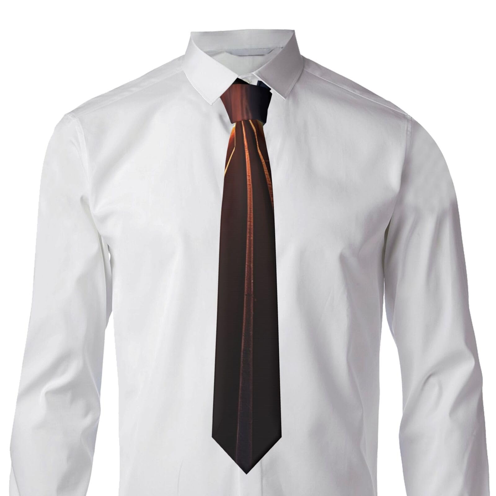 LZQPOEAS Mens Ties Novelty Skinny Tie Highway Light Printed Necktie Formal Business Wedding Silk Ties for Men