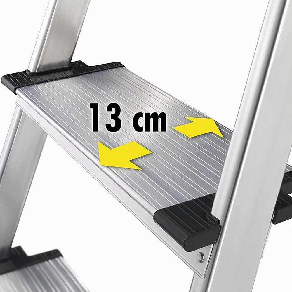 Hailo XXL Easyclix - Escalera de tijera (aluminio, 4 peldaños)