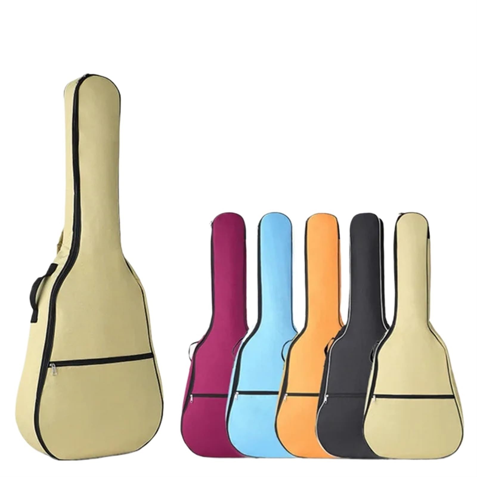 Funda para Guitarra Funda for Guitarra acústica de Tela Oxford 40/41 Pulgadas, Impermeable, con Correas Hombro Dobles algodón y Funda Blanda Acolchada(Red)