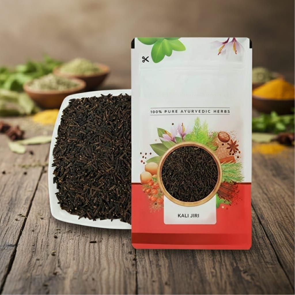 Kali Jiri | Black Cumin Seeds | Kaali Jeeri | Centratherum Anthelminticum (100 Grams)