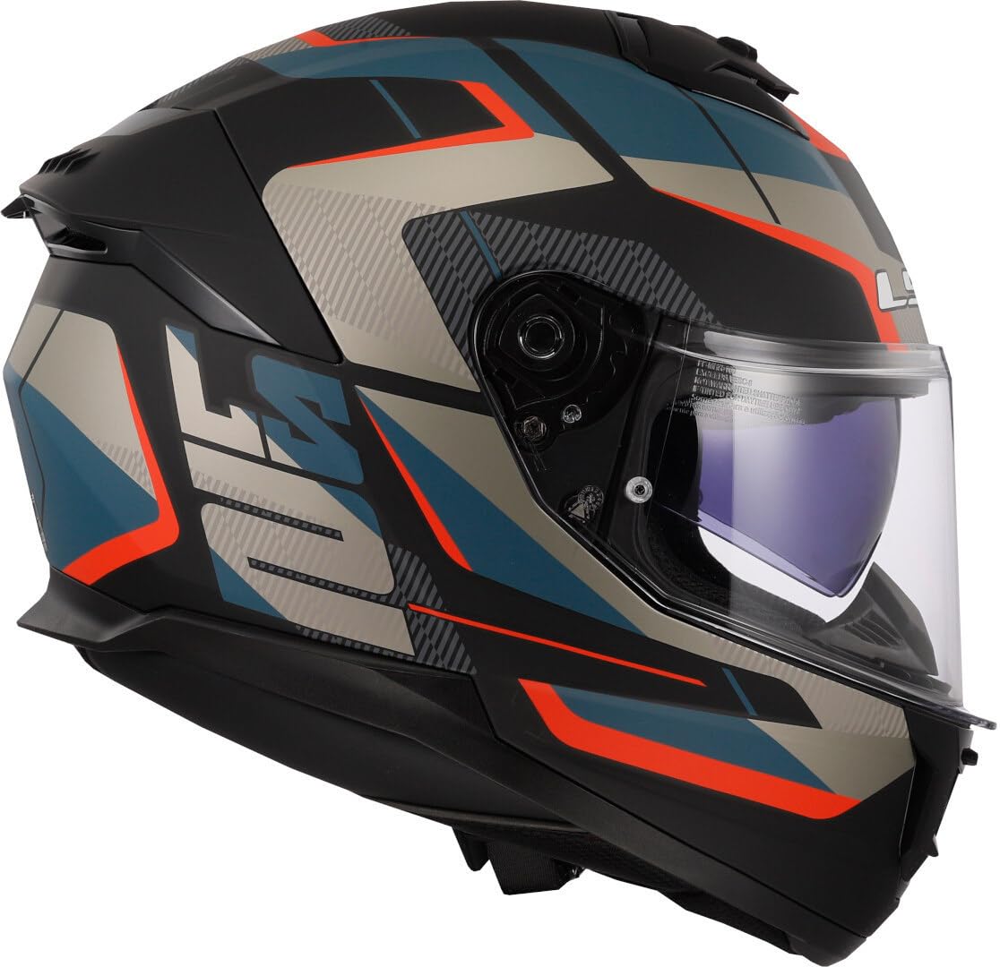 LS2, Casco Moto Integrale STREAM II ROAD Matt Black Blue, XL