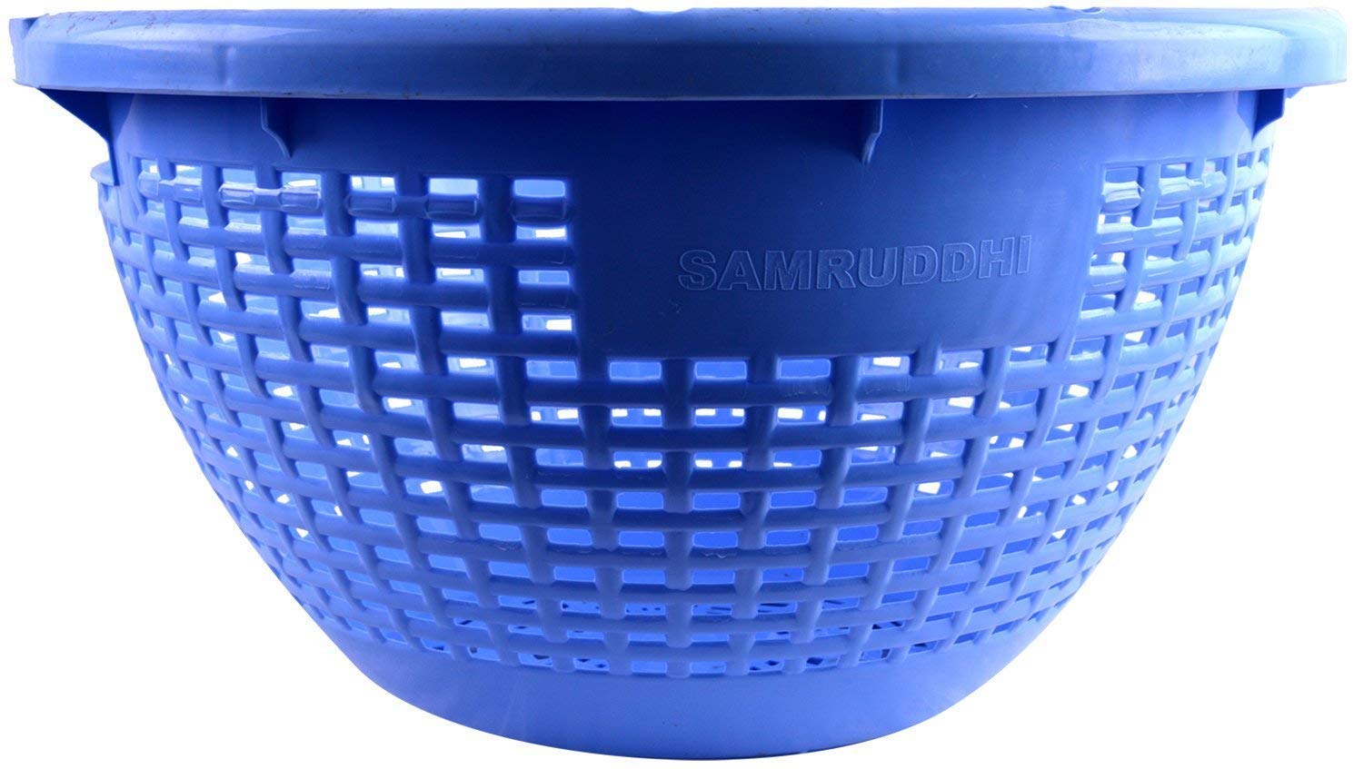 Samruddhi Plastic Vessel Basket, 50 Cms X 26 Cms, Blue