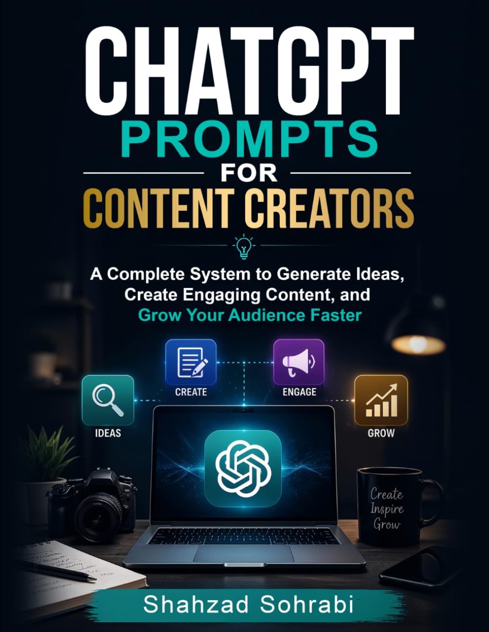 ChatGPT Prompts For Content Creators: A Complete System to Generate Ideas, Create Engaging Content, and Grow Your Audience Faster
