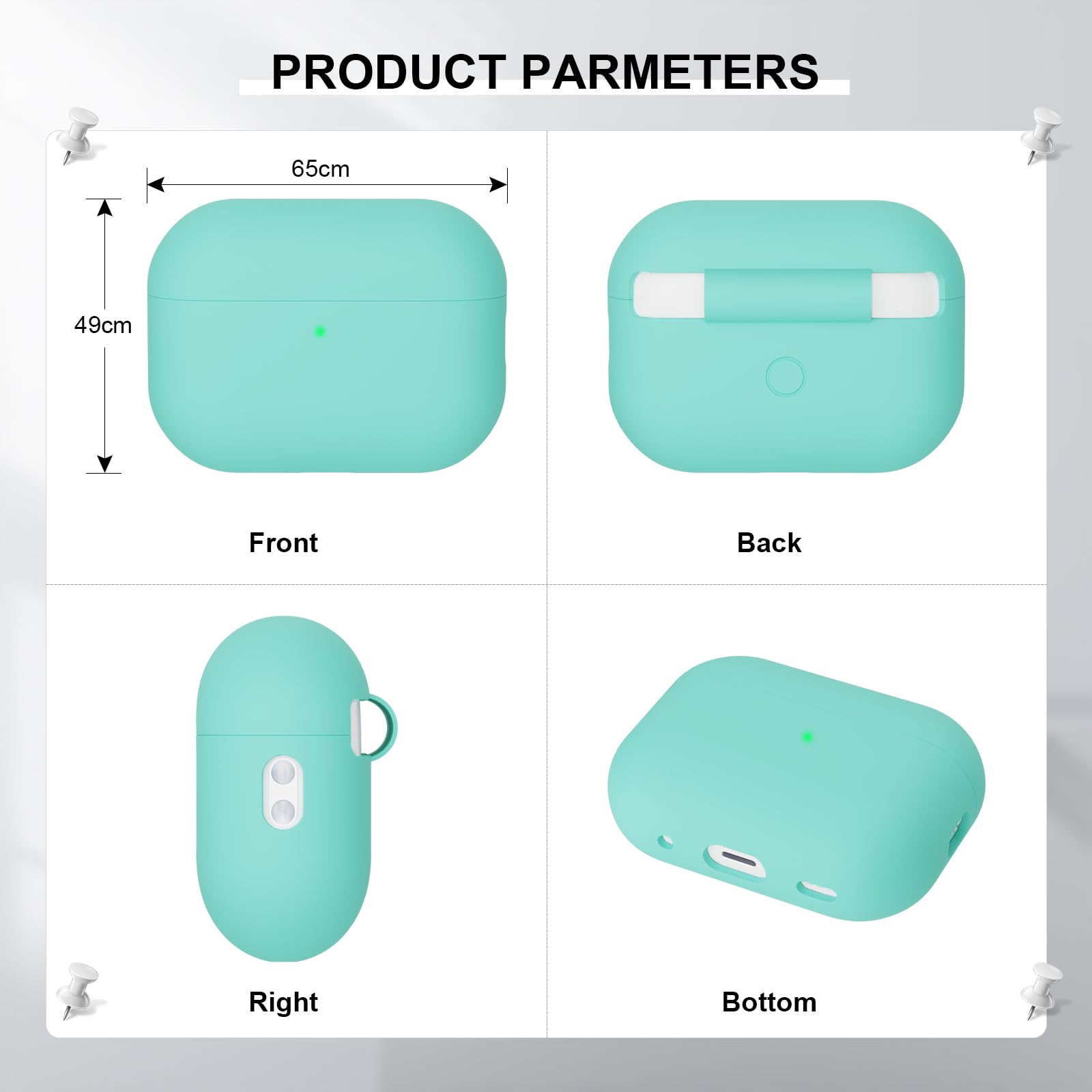 Custodia In Silicone Per AirPods Pro 2 (2022) - Ultra Sottile, Antiurto, Antiscivolo, Design Premium - Foto 7