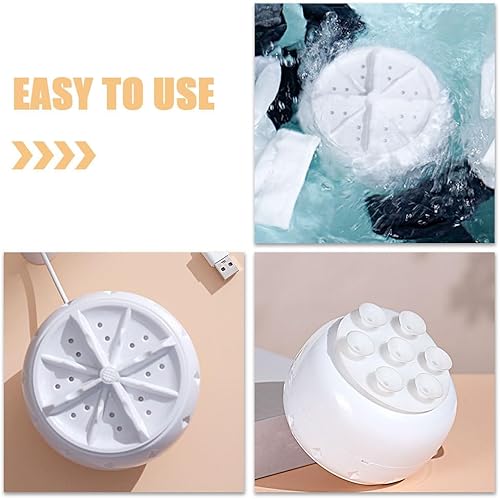 Miniatura 5 de Lavadora portátil para Rv College Travel White Mini Lavadora Turbina Lavadora