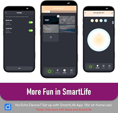 Miniatura 9 de Bombillas Alexa equivalentes a 150 W, las bombillas inteligentes funcionan directamente con Alexa, sintonizables de blanco cálido a frío, bombilla