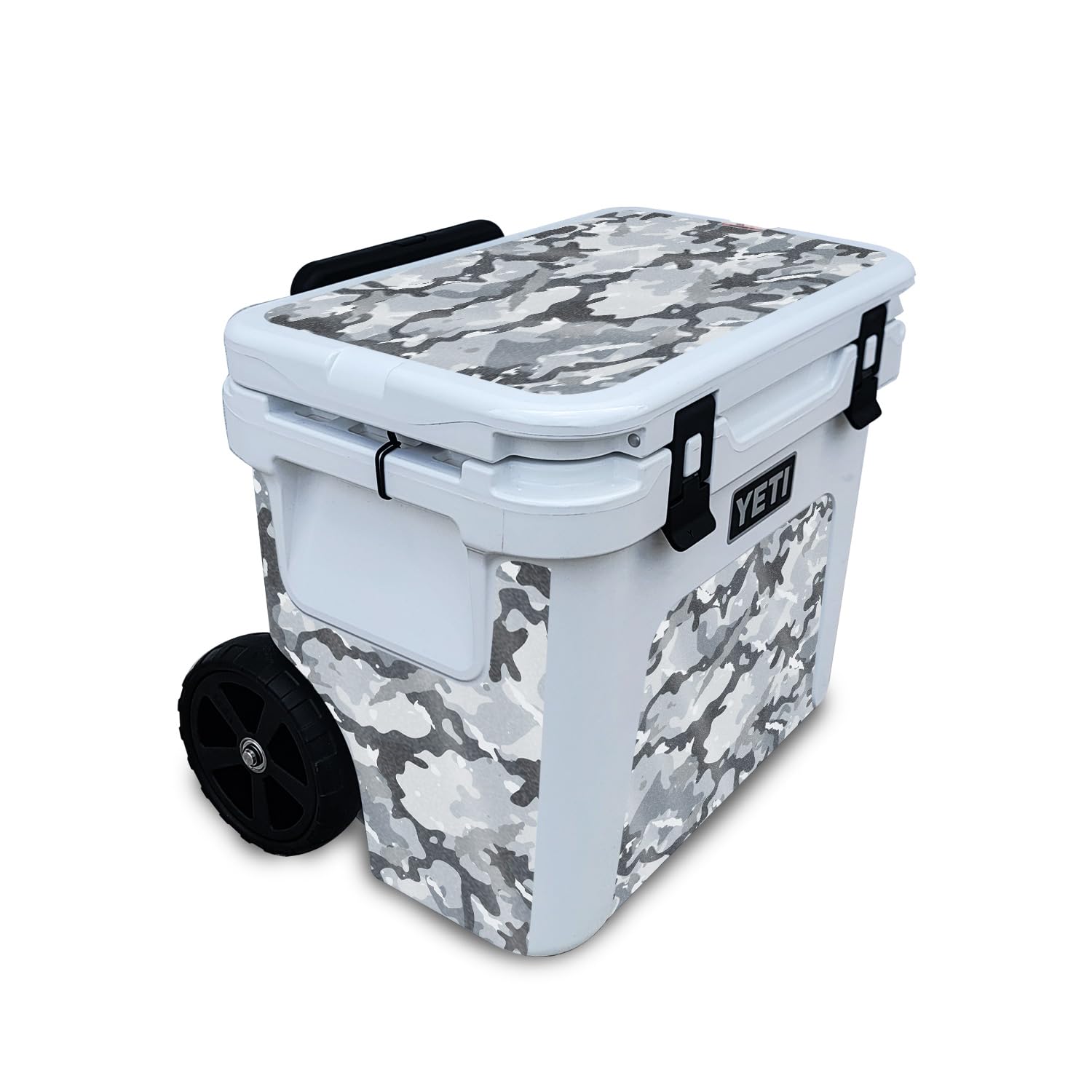 Glossy Glitter Skin Compatible with Yeti Roadie 32 Wheeled Cooler - Gray Camouflage - Premium 3M Vinyl Protective Wrap Decal Cover - Easy to Apply | Crafted in The USA by MightySkins