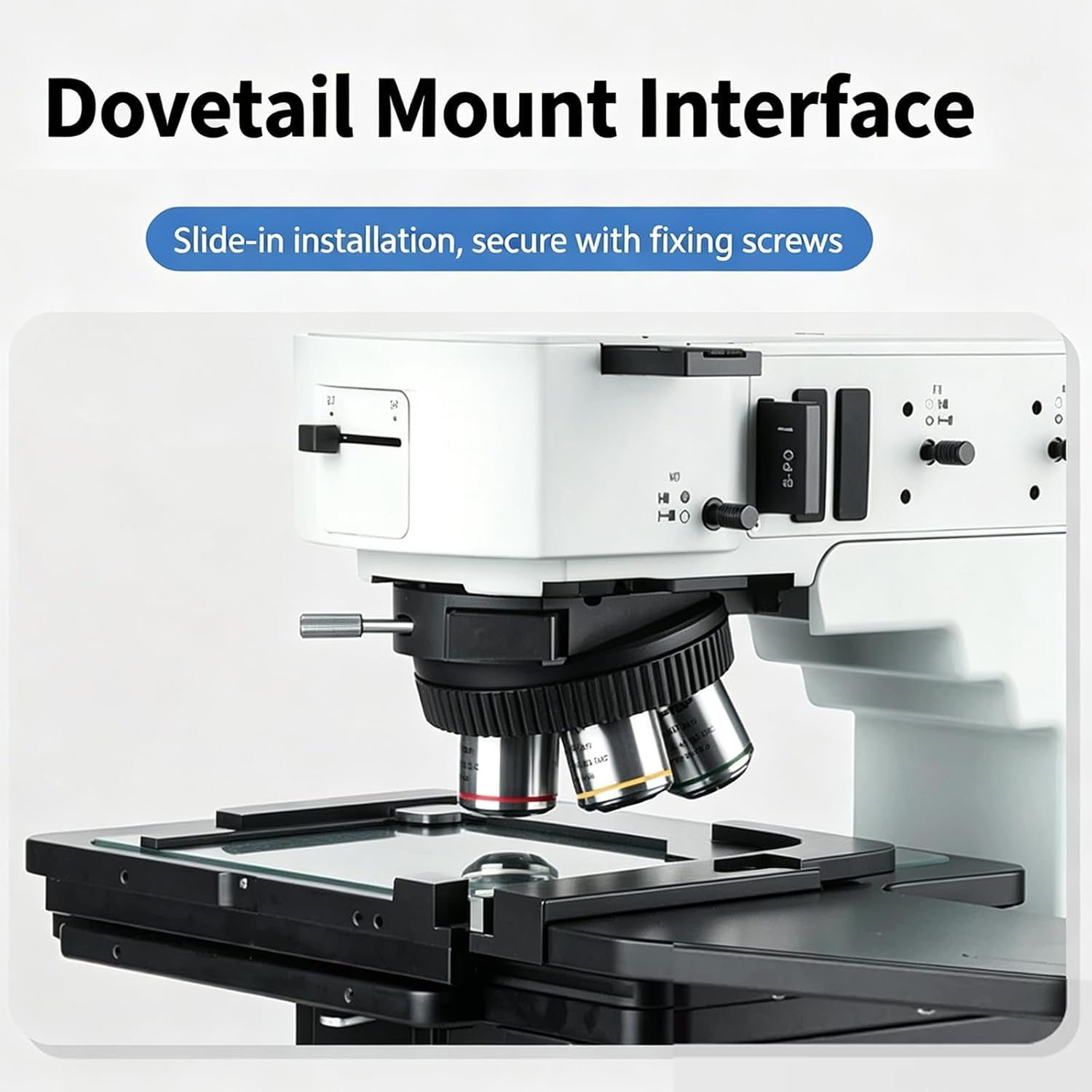 Adaptador De Torreta M26 De 5 Orificios, Convertidor De Objetivos para Microscopio, con Montura De Cola De Milano, 103 Mm De Diámetro, Accesorio para Microscopios De Laboratorio