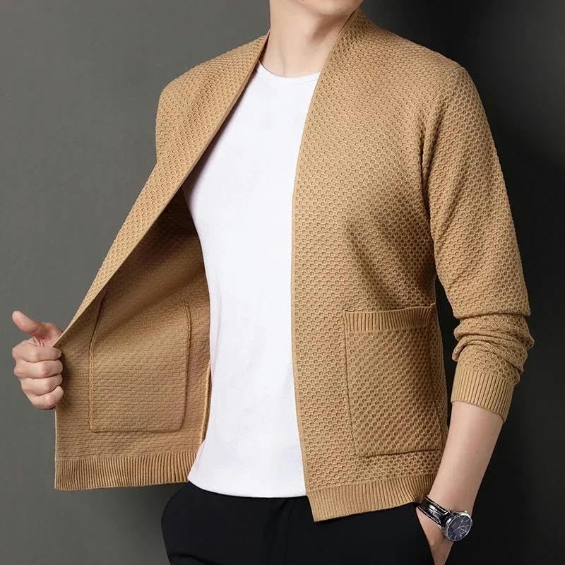 Men's Spring and Autumn Cardigan Casual Cardigan Mens Clothes Men Knitted Sweater3