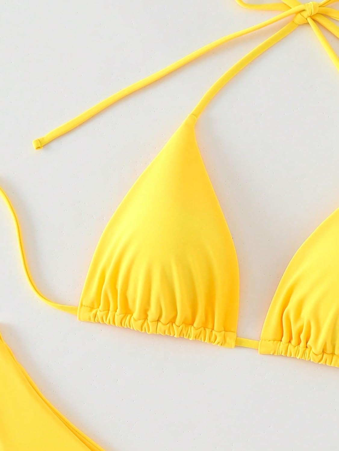 Sexy Solid Women Summer Beach Solid Color Backless Tie Bikini Set Bikini Set Swimsuit