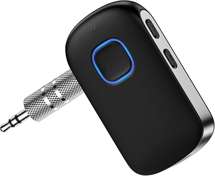 Bluetooth Receiver for Car for iPhone 16e 16 Pro Max/16 Plus Pro 15, 3.5mm AUX Bluetooth Car Adapter Portable, Wireless Audio Receiver for Home Stereo/Wired Headphones,Hands-Free Call,16H Battery Life