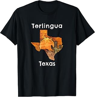 Terlingua Texas Shaped Desert Scene T-Shirt