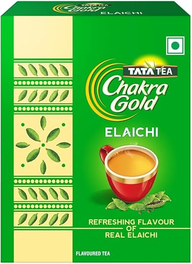 Tata Tea Chakra Gold Elaichi Dust Tea| Refreshing Flavour &amp; Aroma of Real Elaichi |Flavoured Assam Tea | 250 Gm
