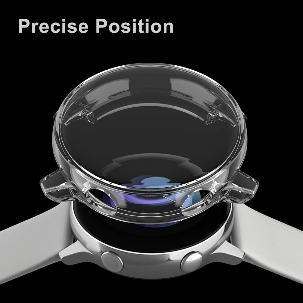 3 Pack Case Compatible with Samsung Galaxy Watch Active Screen Protector 40mm, NAHAI TPU Slim Plated Scractch-Resist All Around Bumper Shell, Black/Black/Black