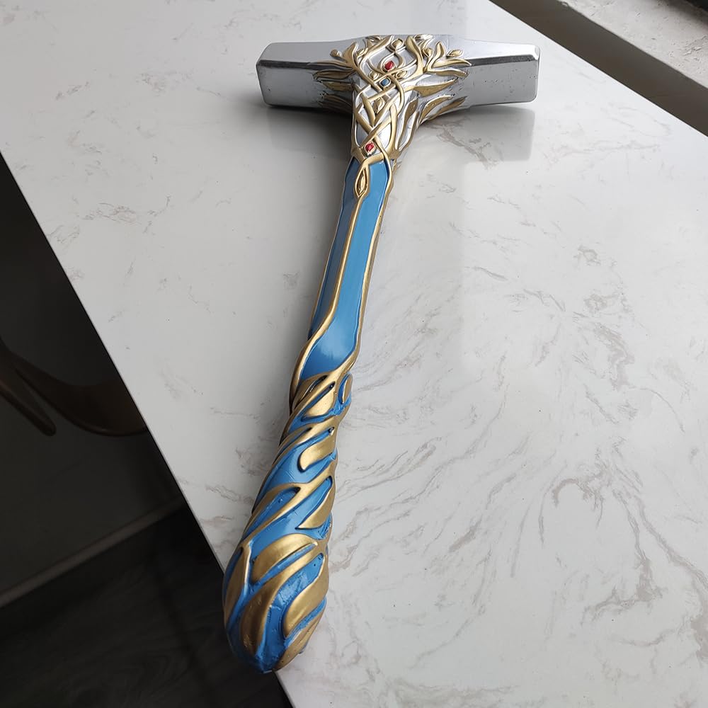 Claymeur 43 cm PVC Blue Elf Elven Hammer for Cosplay, Home Decor, Costume Accessories Props - Image 4