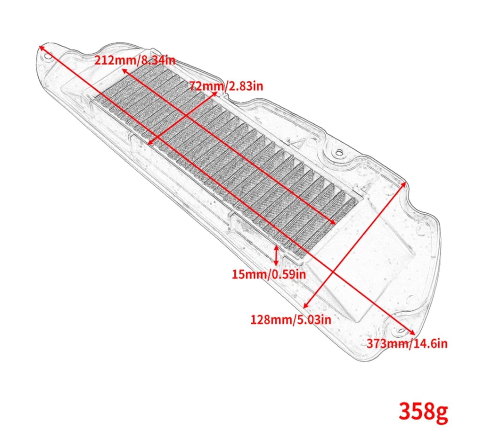 Para NSS350 Para Forza 350 2020-2023 Filtro Aire Limpiador Admisión
