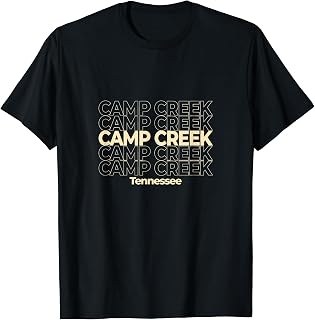 Vintage Camp Creek, Tennessee Repeating Text T-Shirt